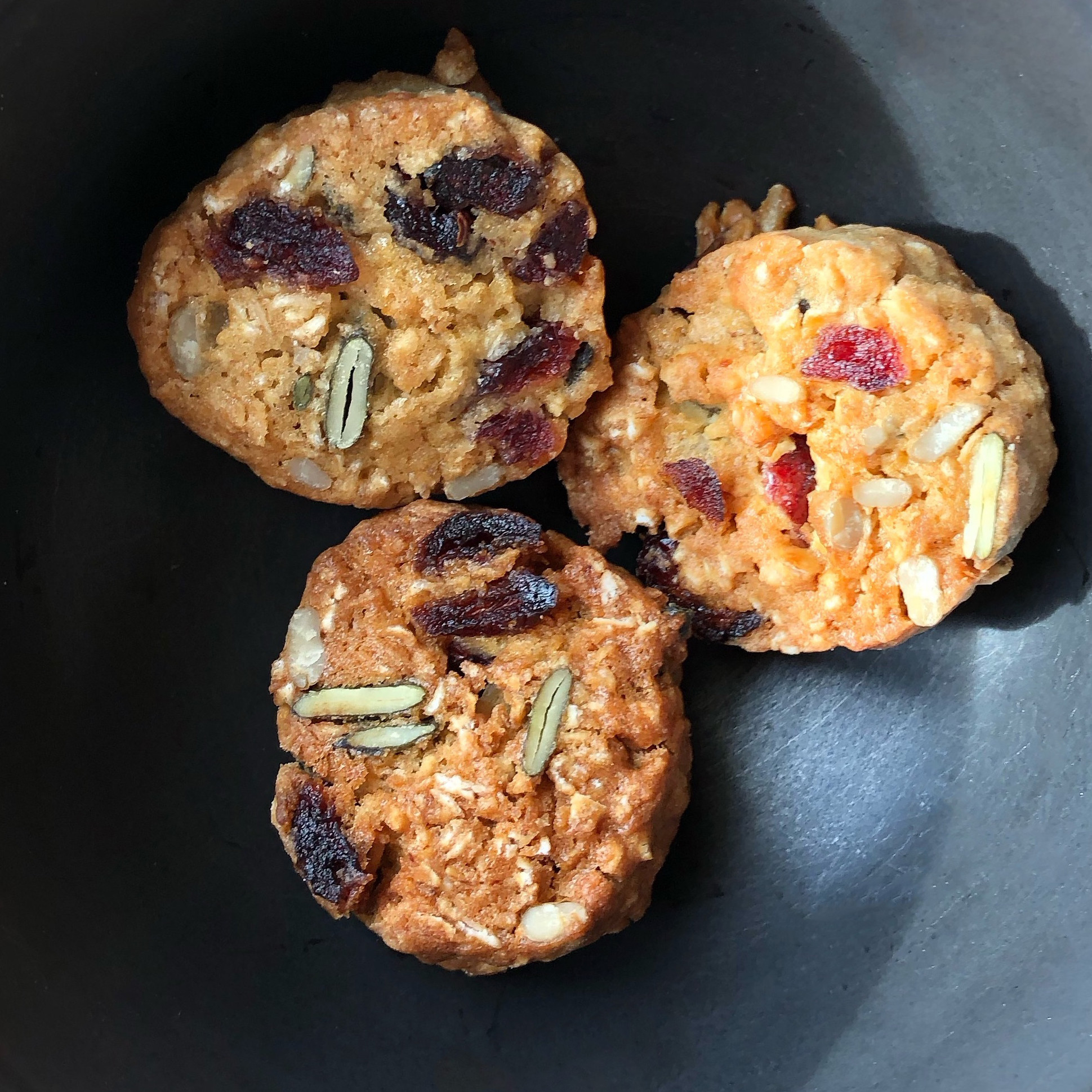 Cookie aux flocons d avoine, graines et canneberge