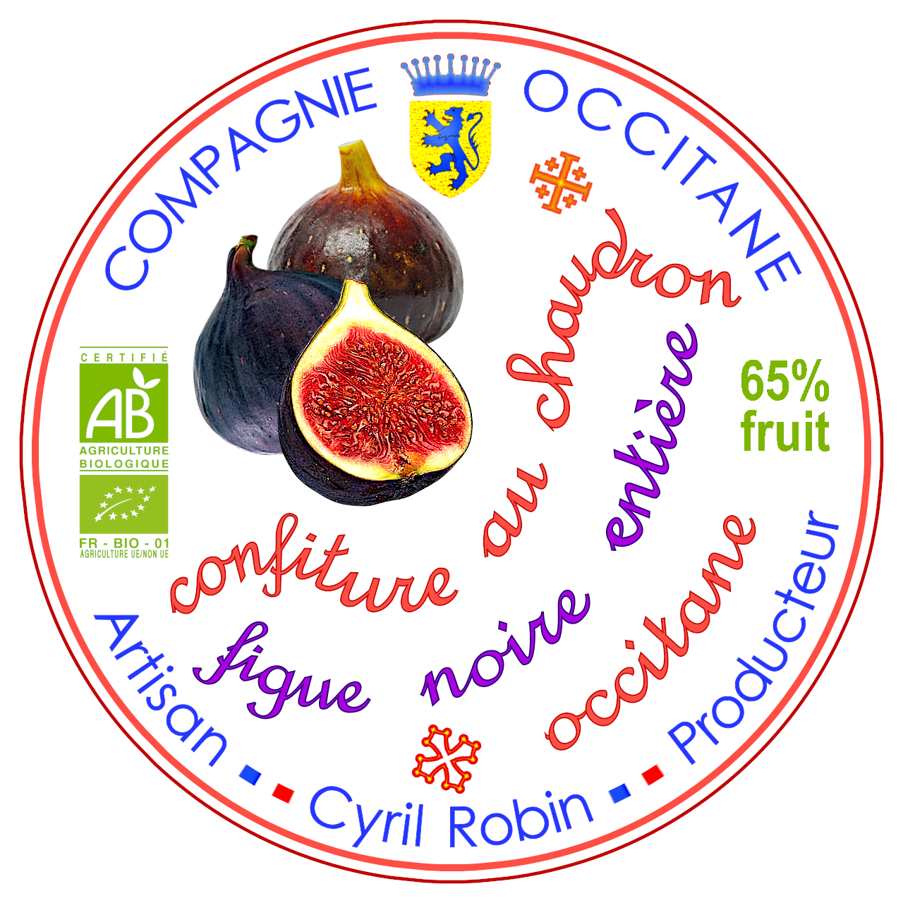 Confiture 65% figue noire morceau