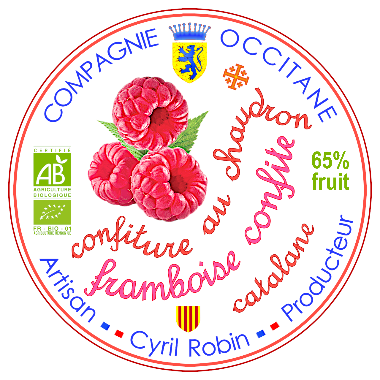 Confiture 65% framboise