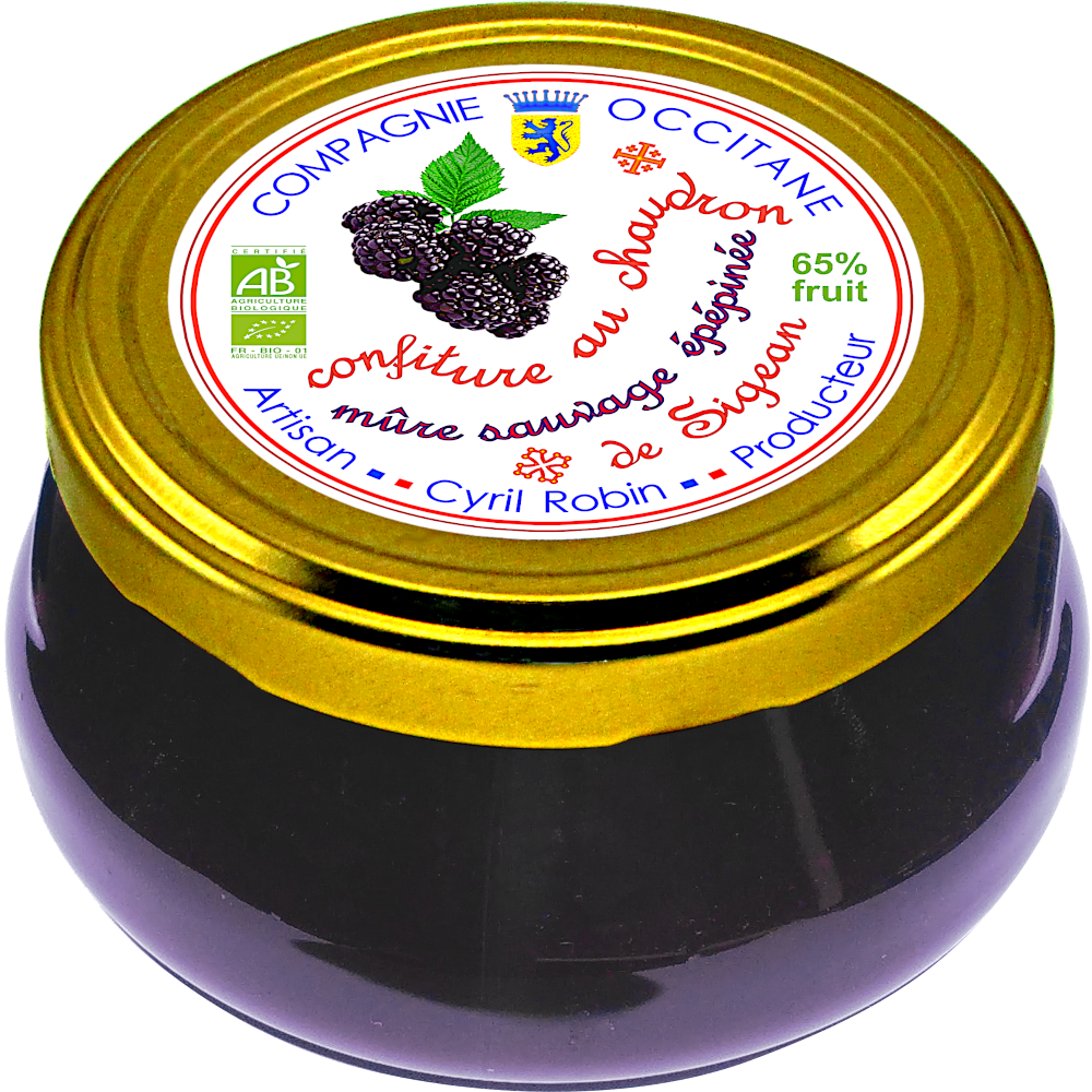 Confiture 65% mure sauvage epepinee