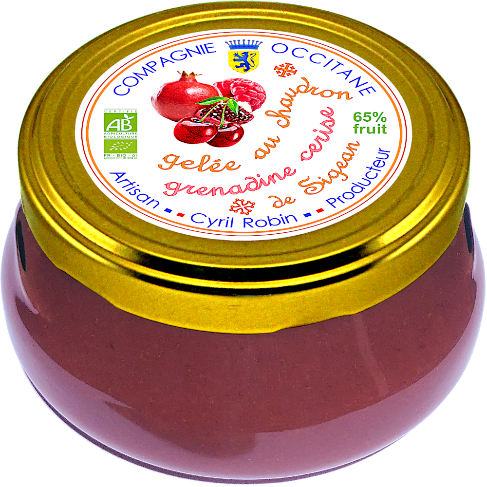Gelee 65% grenadine et cerise de Ceret