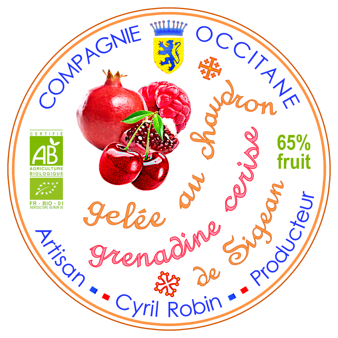 Gelee 65% grenadine et cerise de Ceret