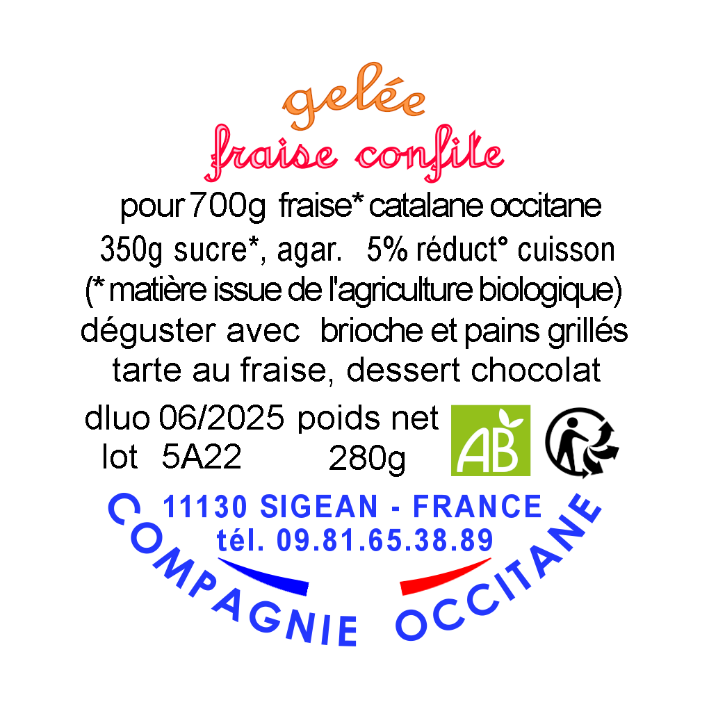 Gelee 65% fraise