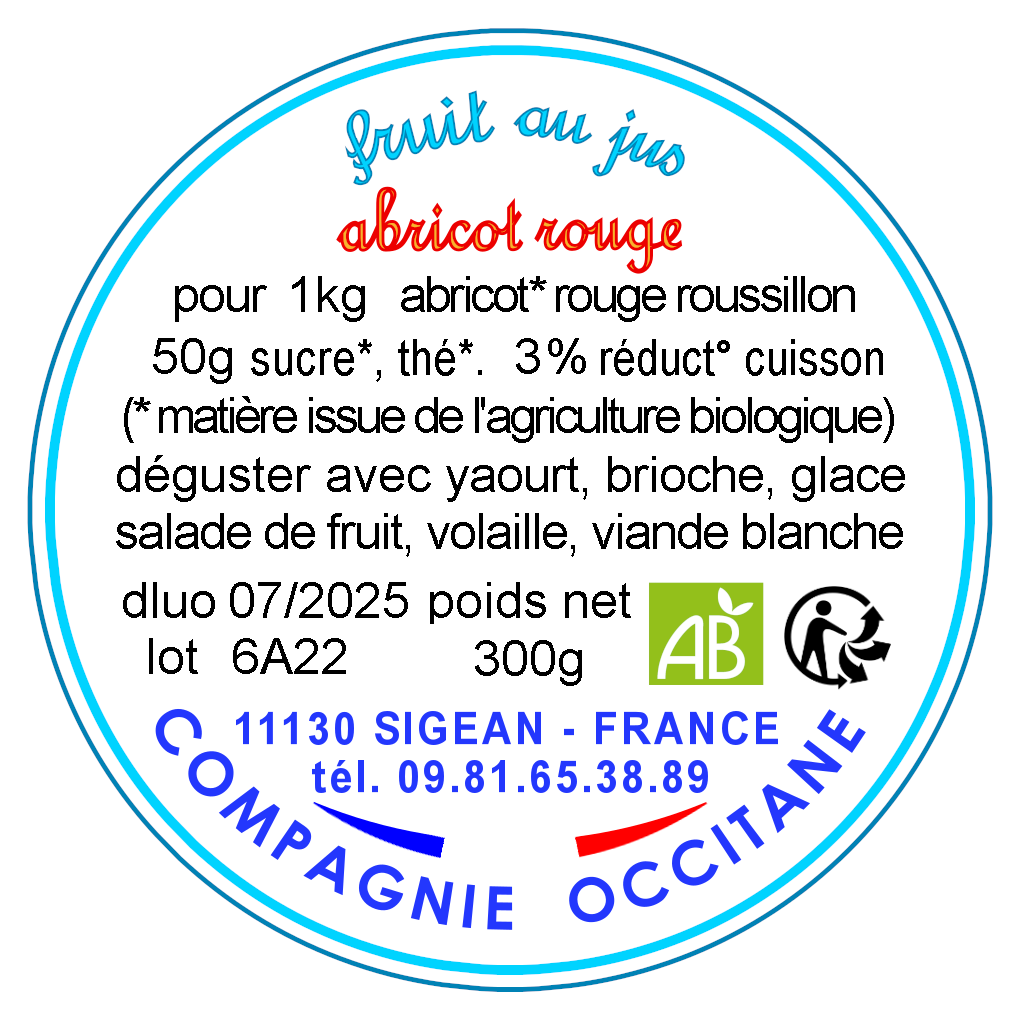 Fruit dans son jus : abricot roussillon