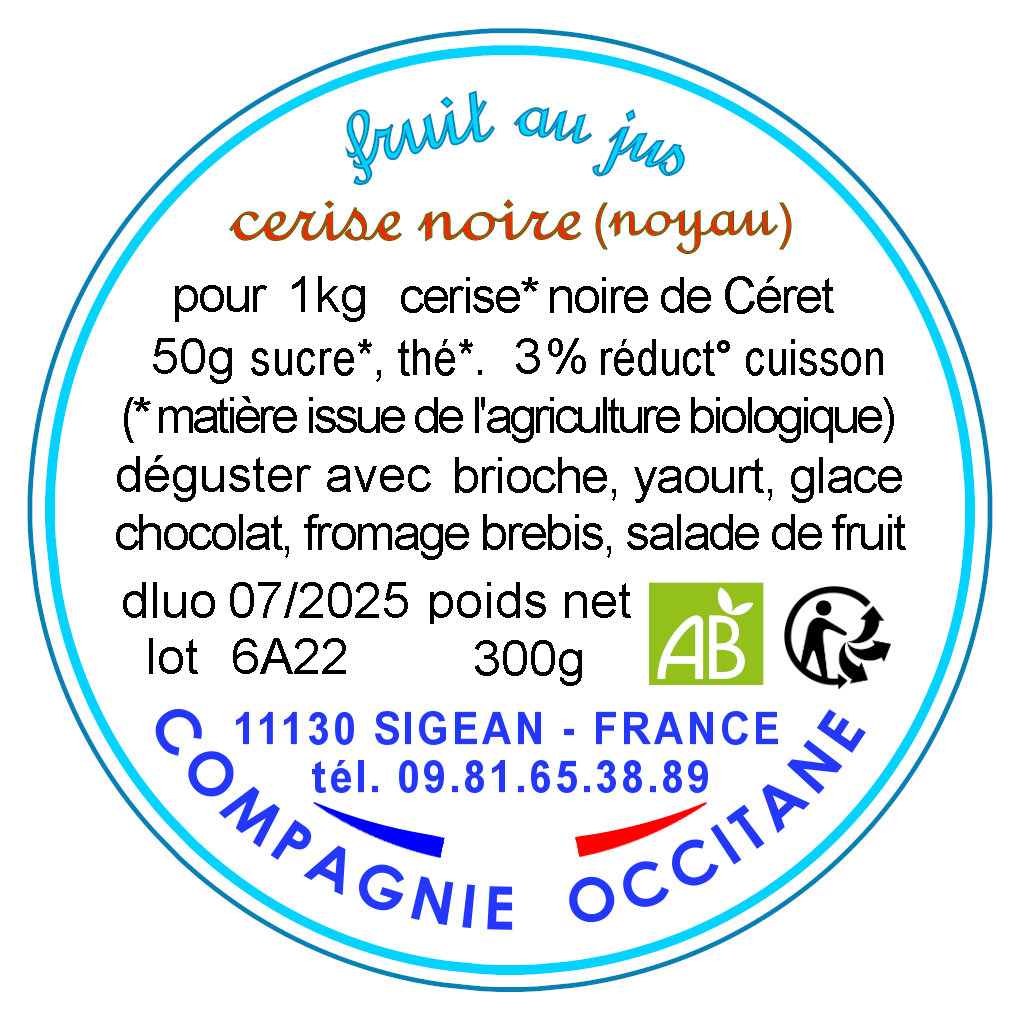 Fruit dans son jus cerise de Ceret