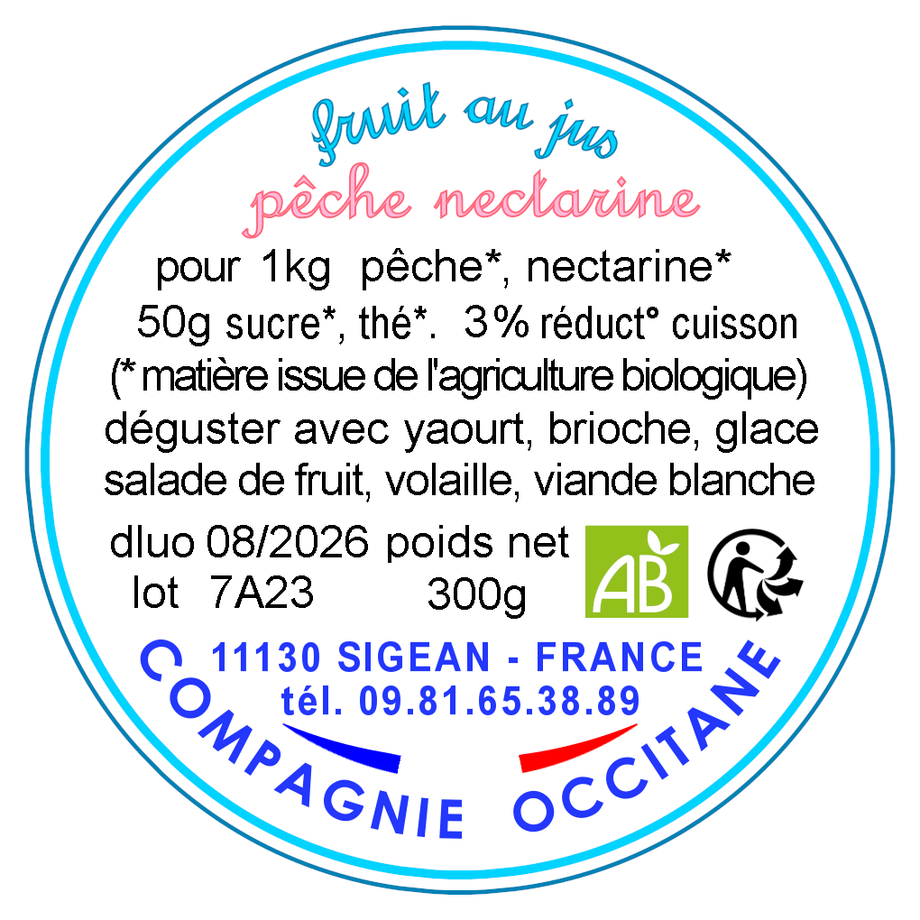 Fruit dans son jus : peche du Roussillon