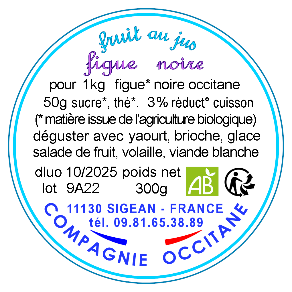 Fruit dans son jus : figue noire occitane