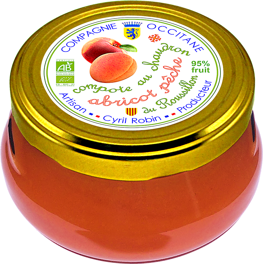 Compote 95% abricot peche