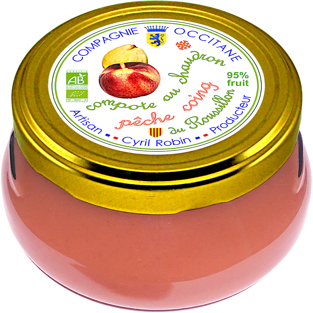 Compote 95% peche coing