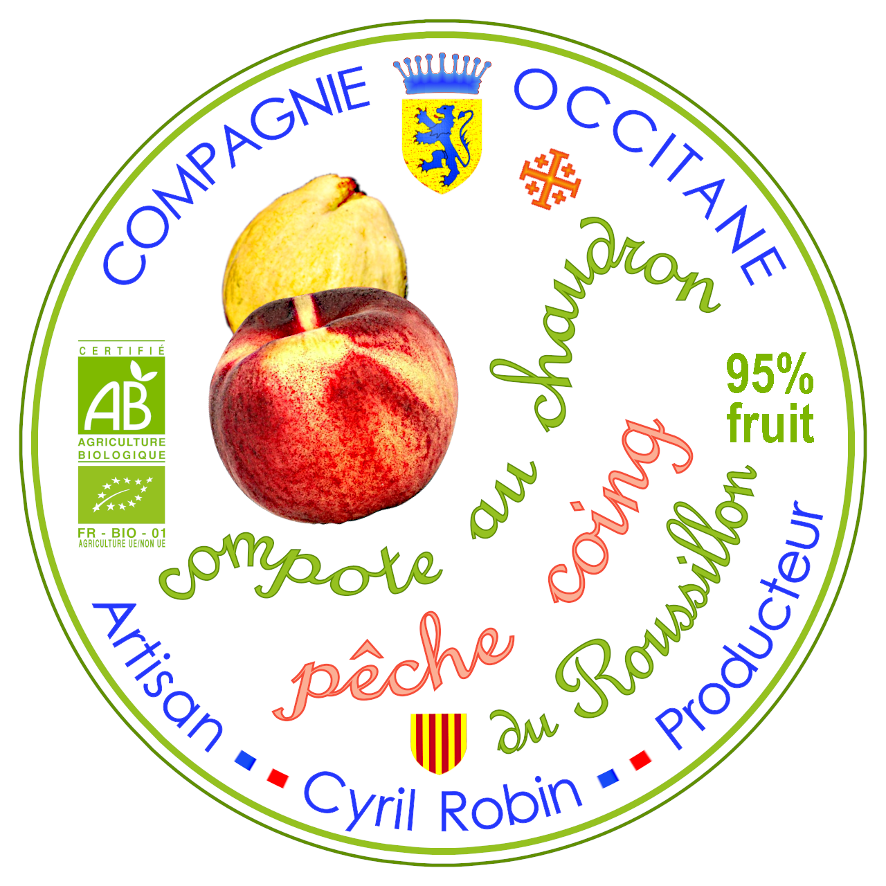 Compote 95% peche coing