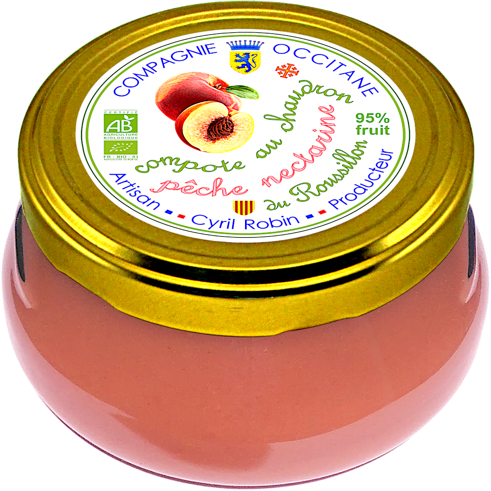 Compote 95% peche nectarine