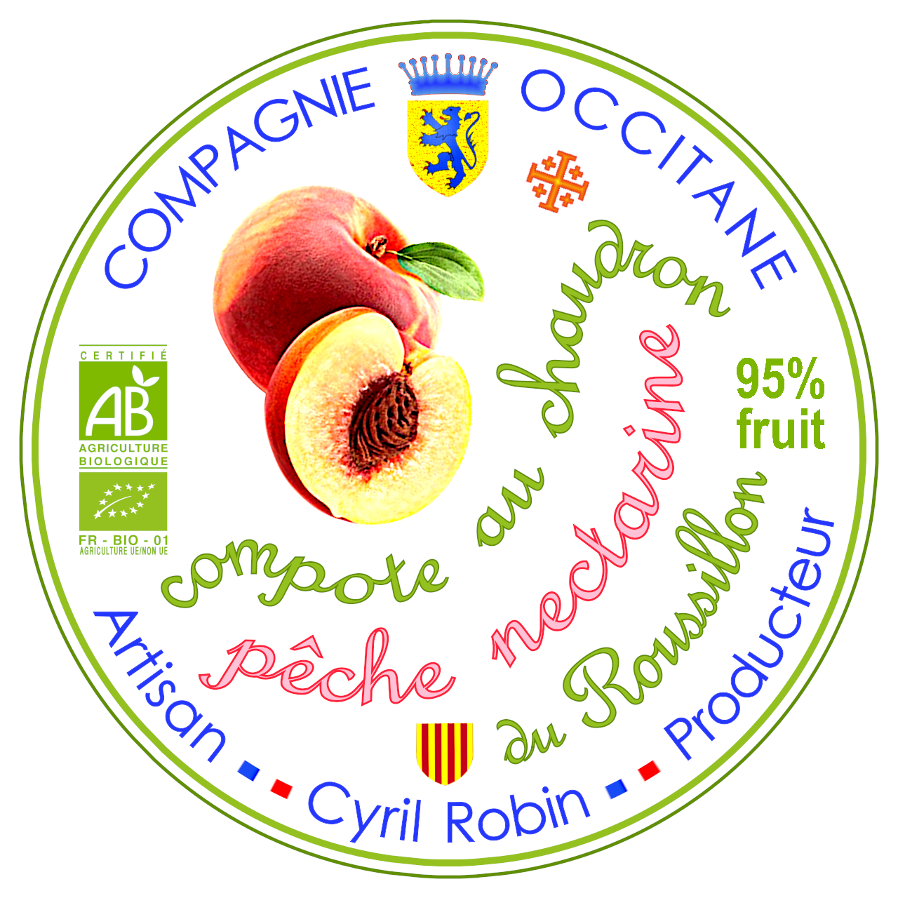 Compote 95% peche nectarine
