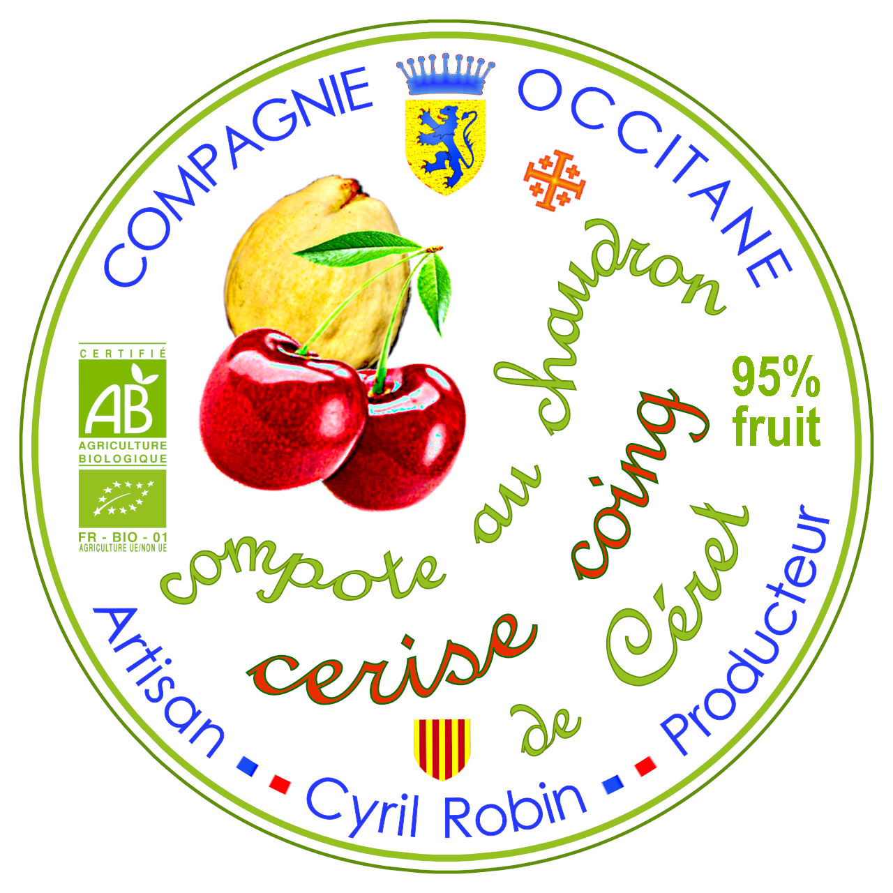 Compote 95% cerise coing