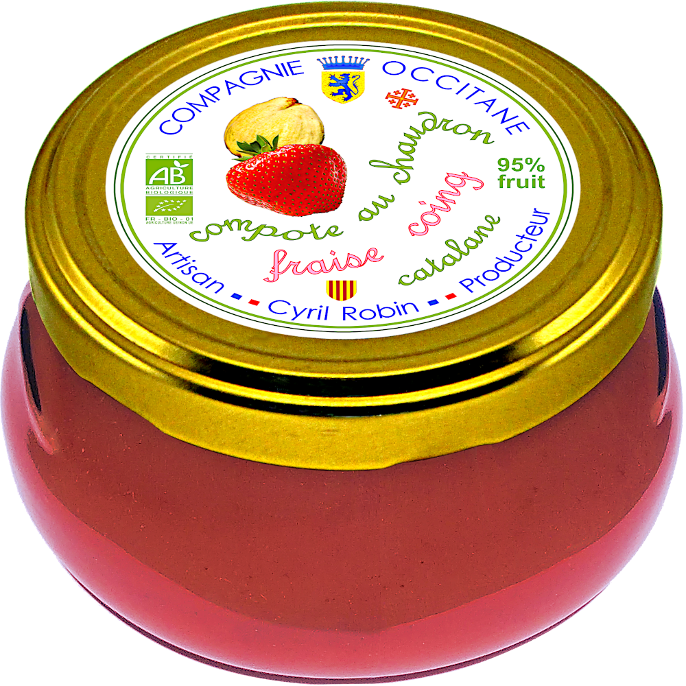 Compote 95% fraise coing