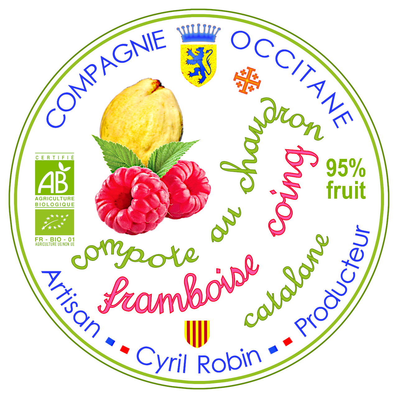 Compote 95% framboise coing