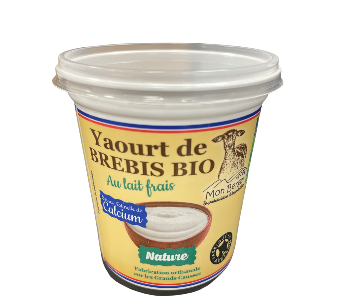 Yaourt au lait de brebis bio Nature 400g - Mon Berger