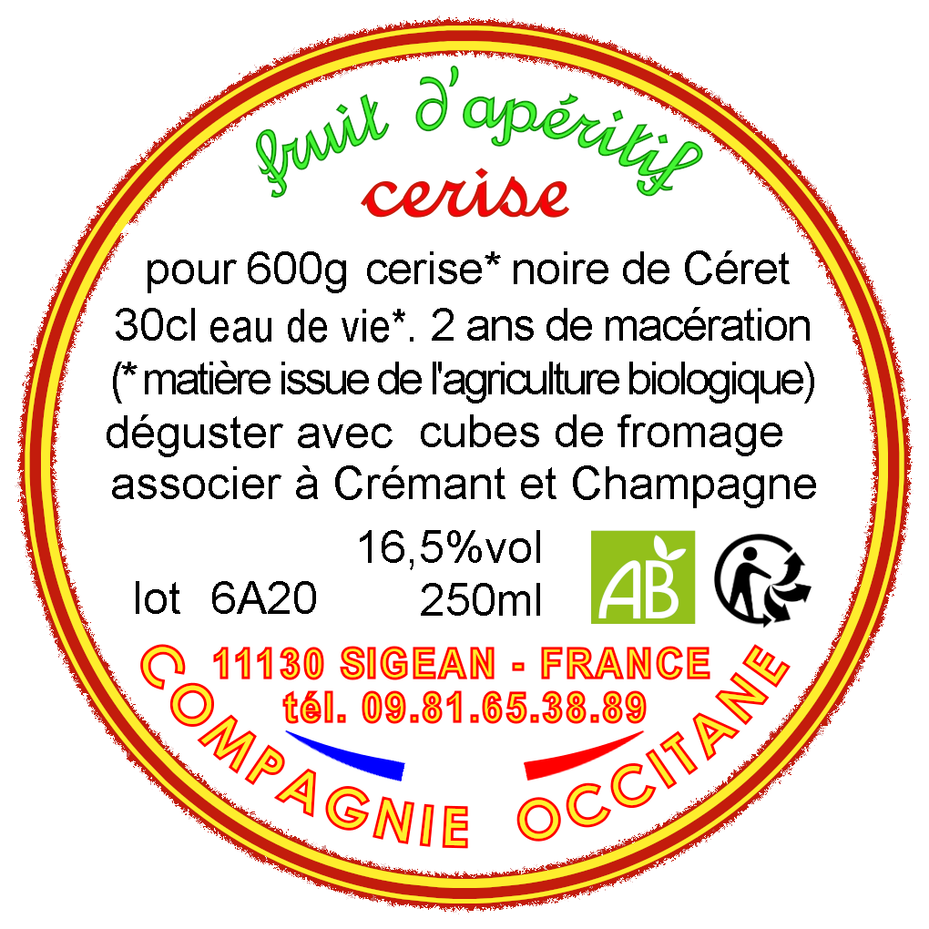 Aperitif Cerise de Ceret entiere