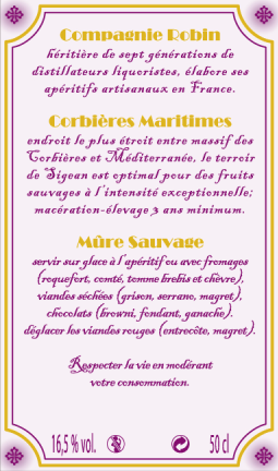 Aperitif mure sauvage des Corbieres-Mediterranee