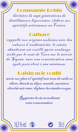 Aperitif raisin noir cathare
