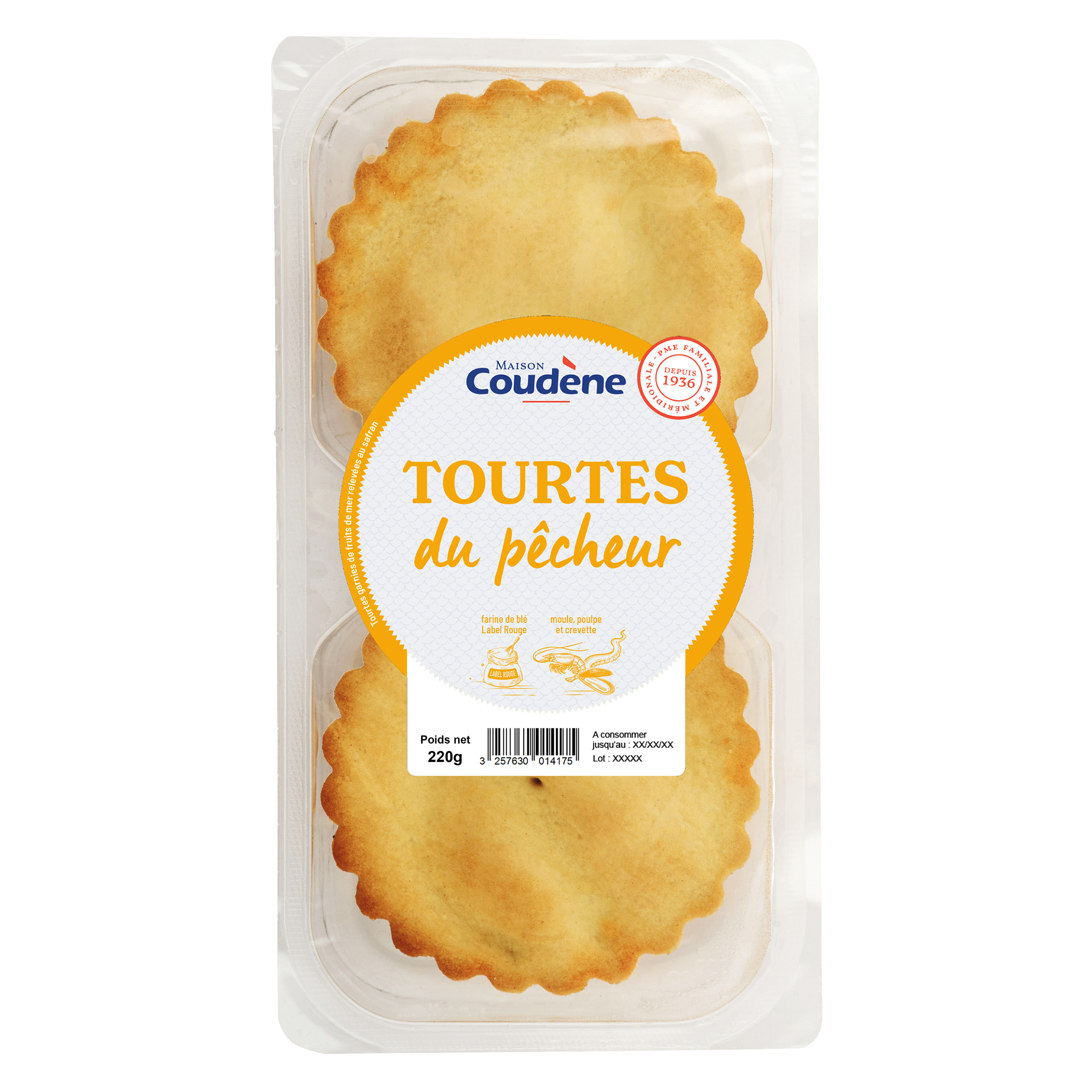 Tourtes du pecheur lot de 2 x 110 g