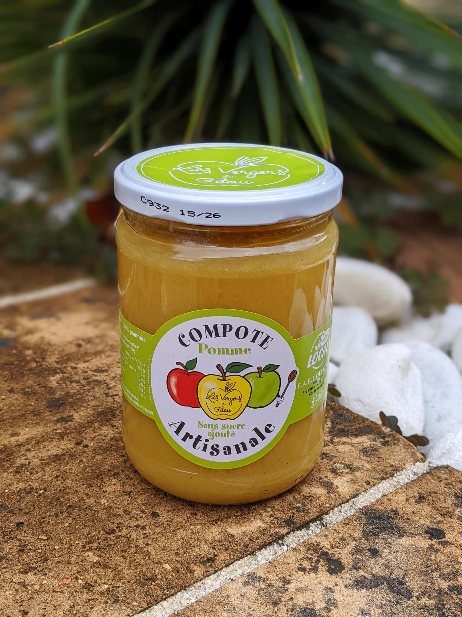 Compote de pomme sans sucre ajoute