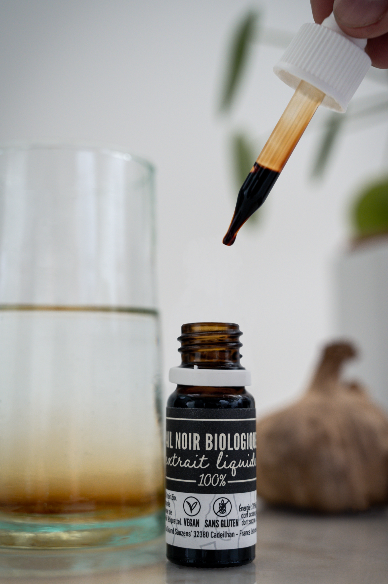 Extrait liquide d'ail noir bio