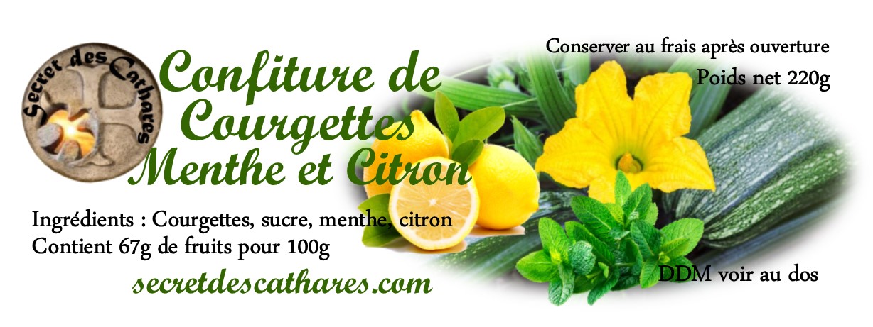 confiture courgettes menthe citron