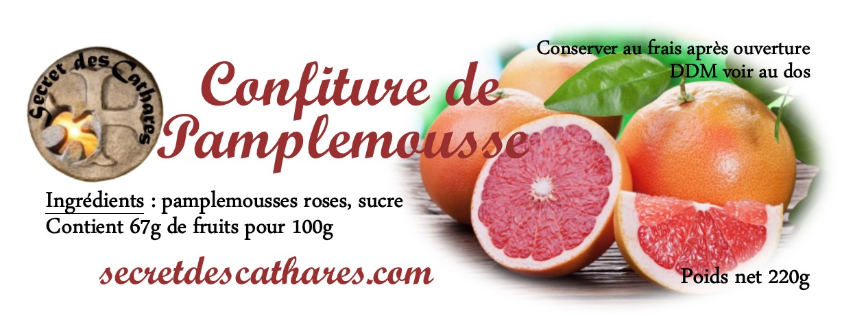 confiture de pamplemousse roses