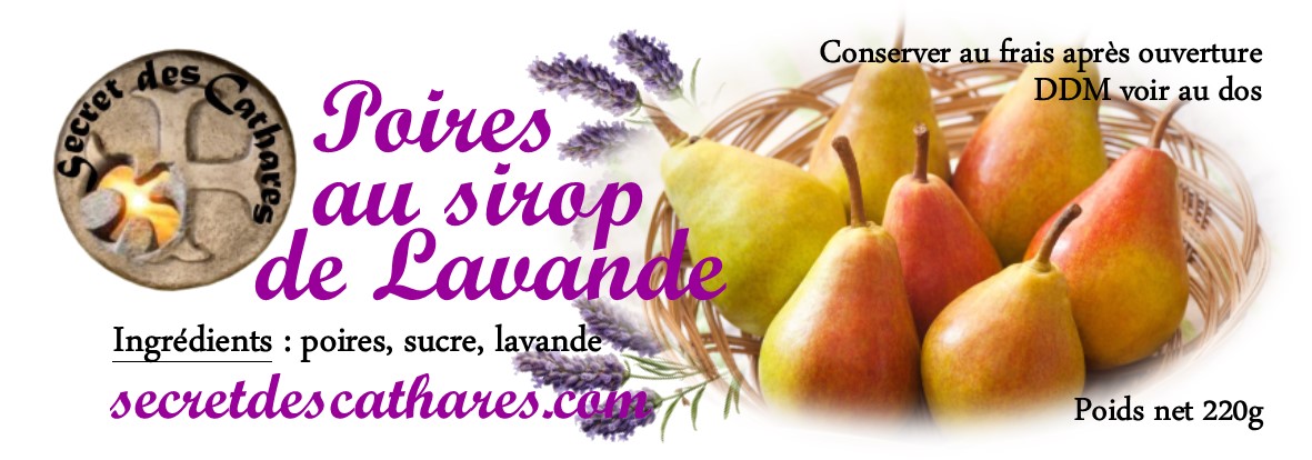 poires au sirop leger de lavande