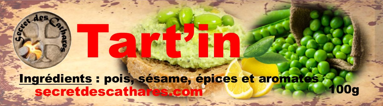 Tart'in tartinade pois casses au sesame torrefie