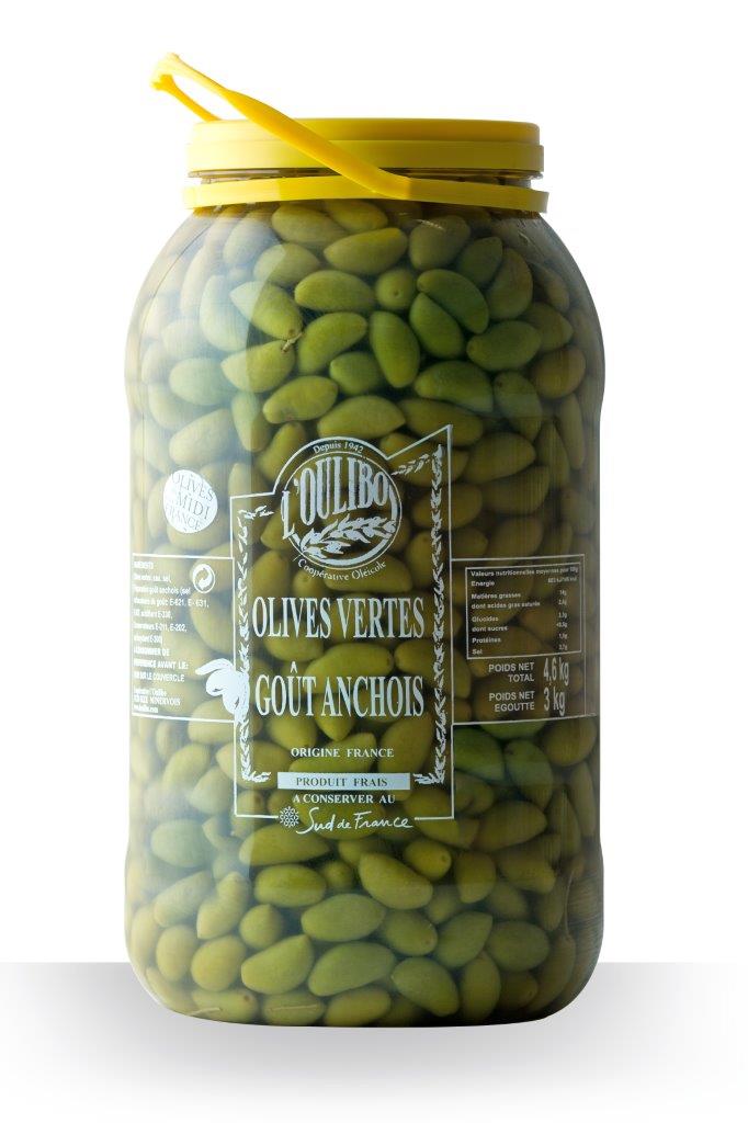 Olives vertes fraiches Gout Anchois