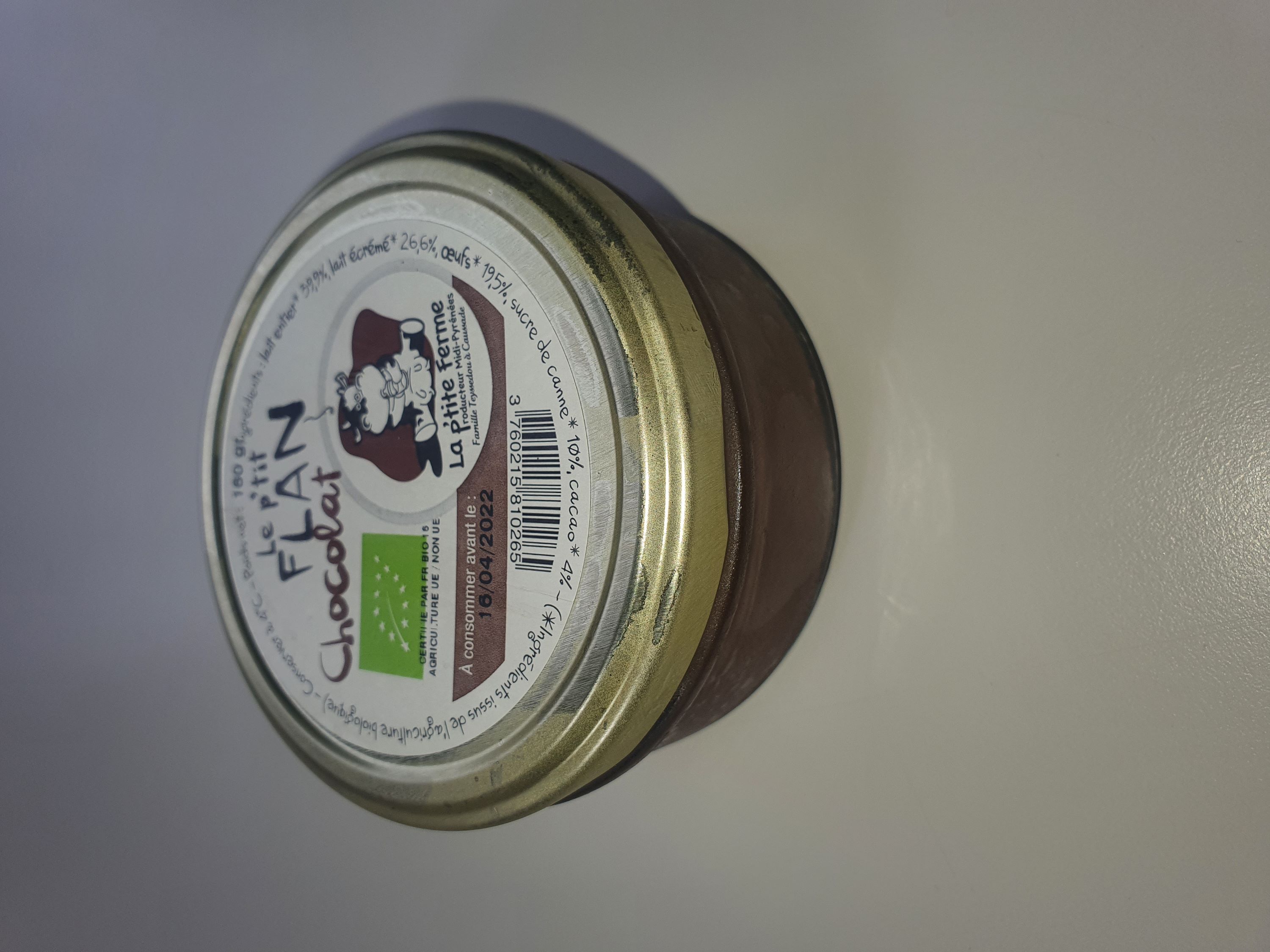 Flan au chocolat cuit au four 160gr