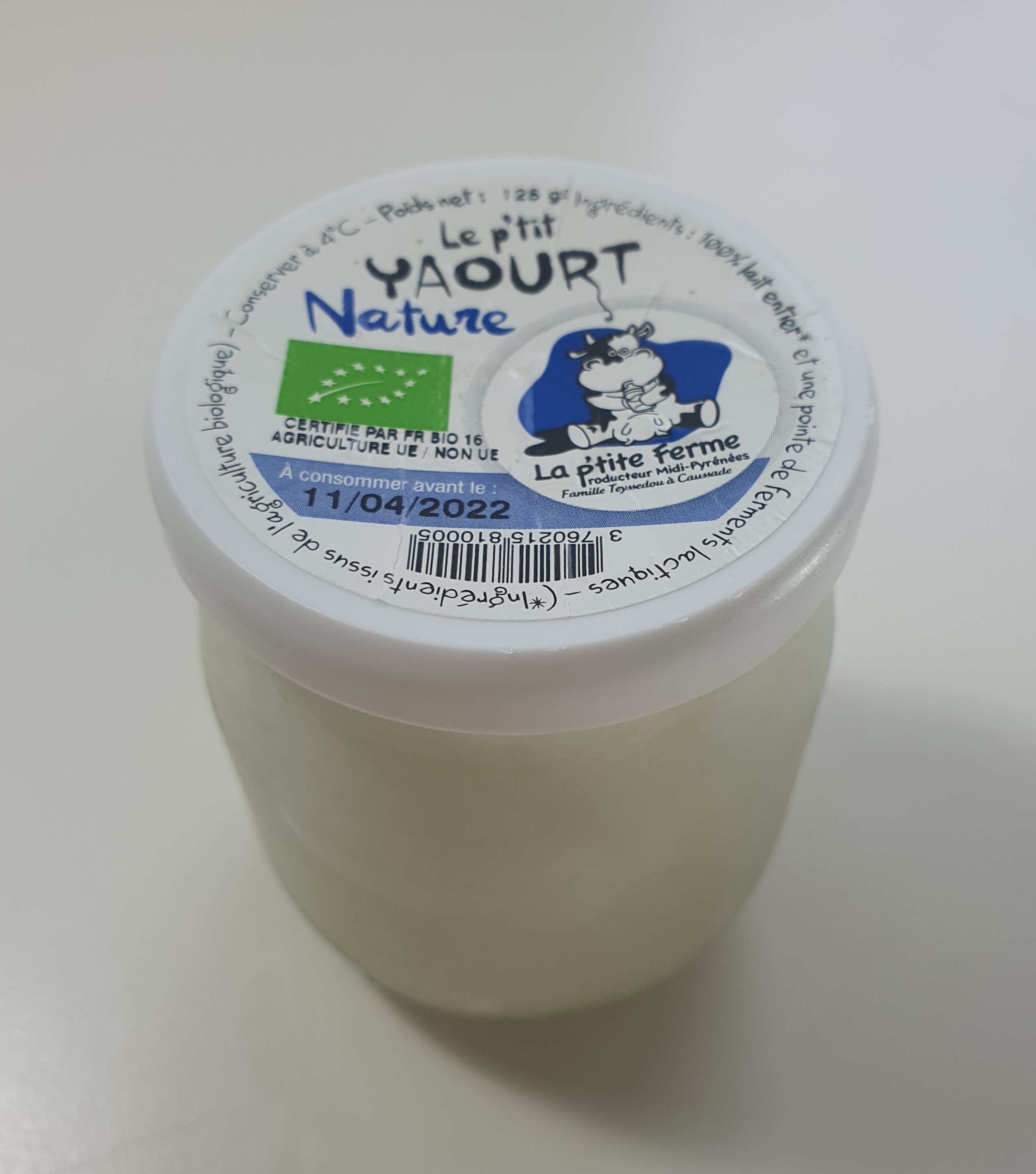 Yaourt Nature 125gr