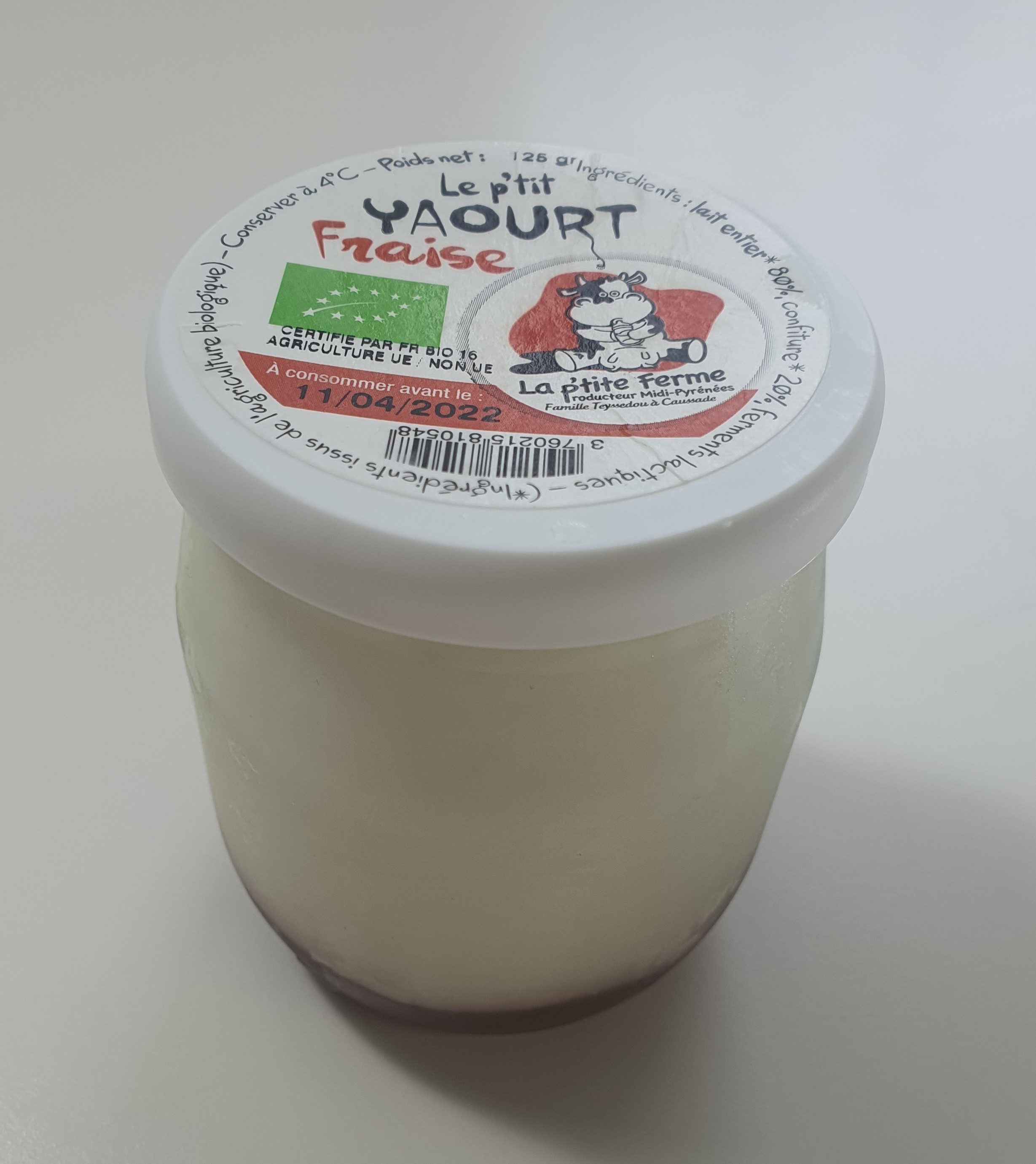 Yaourt a la fraise 125gr
