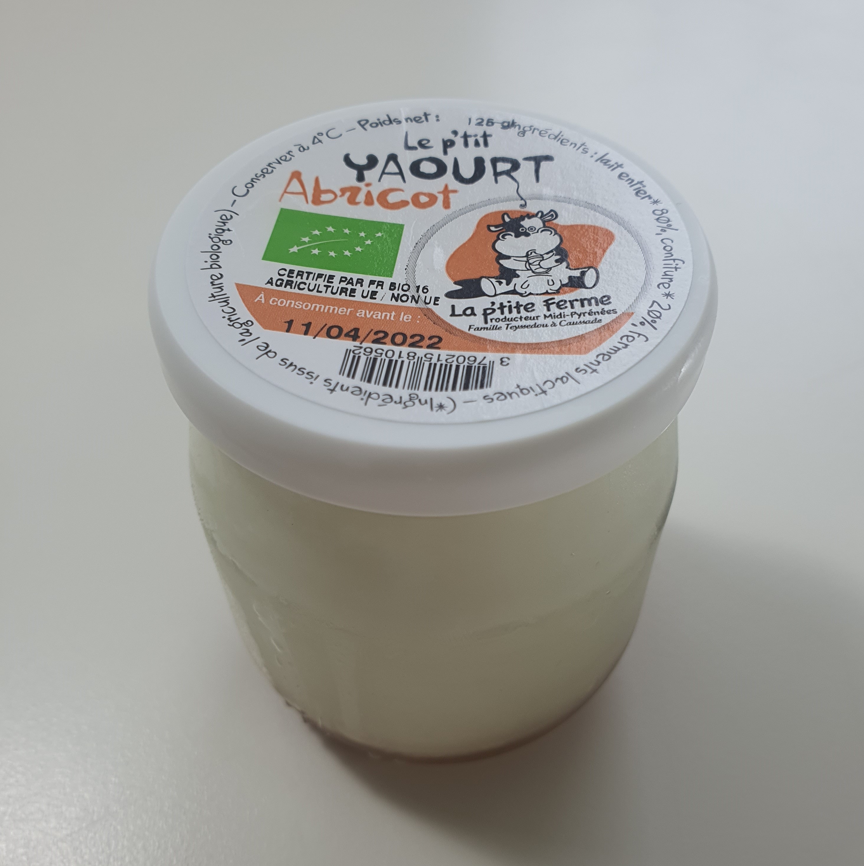 aourt a l'abricot 125gr