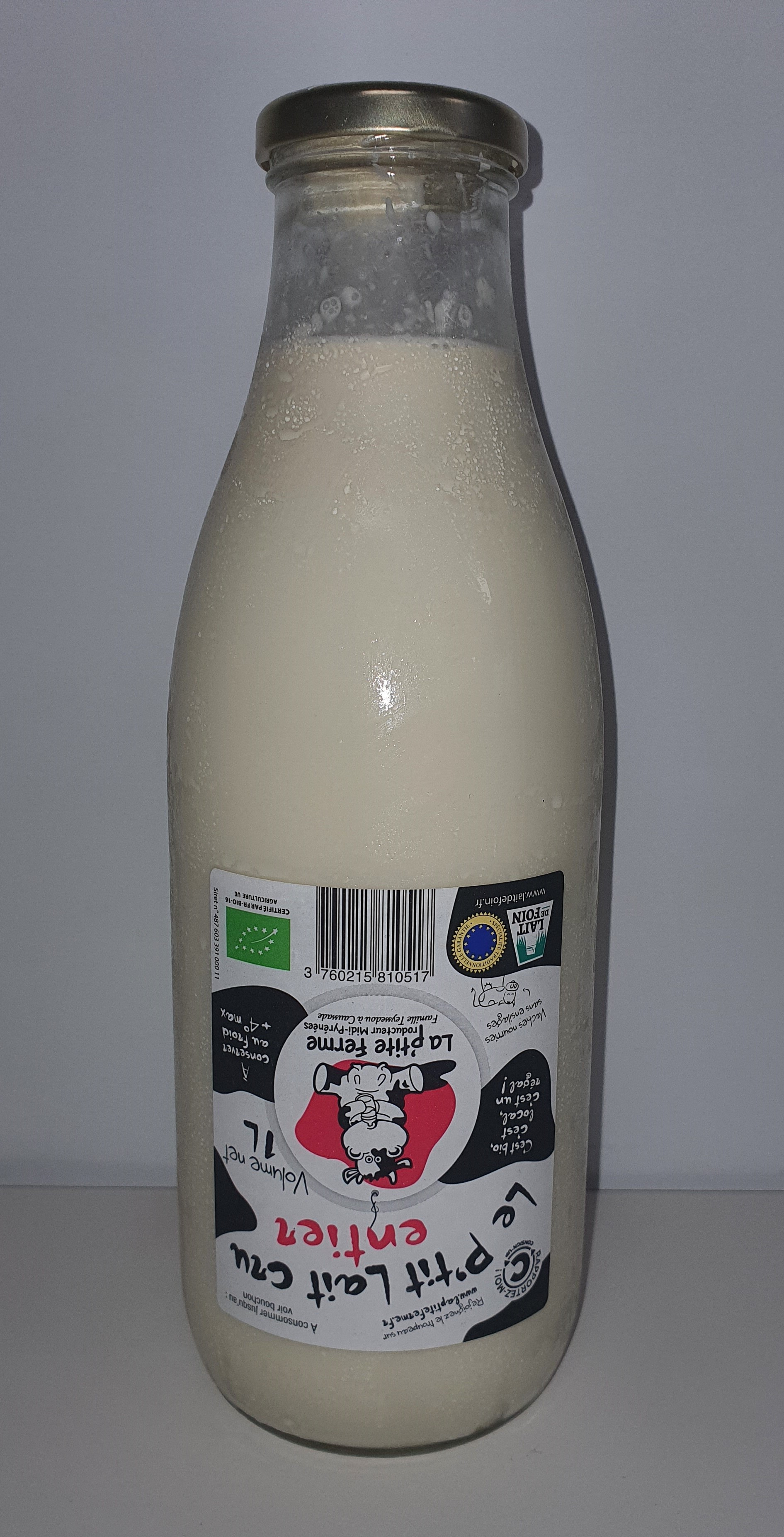 LAIT CRU ENTIER