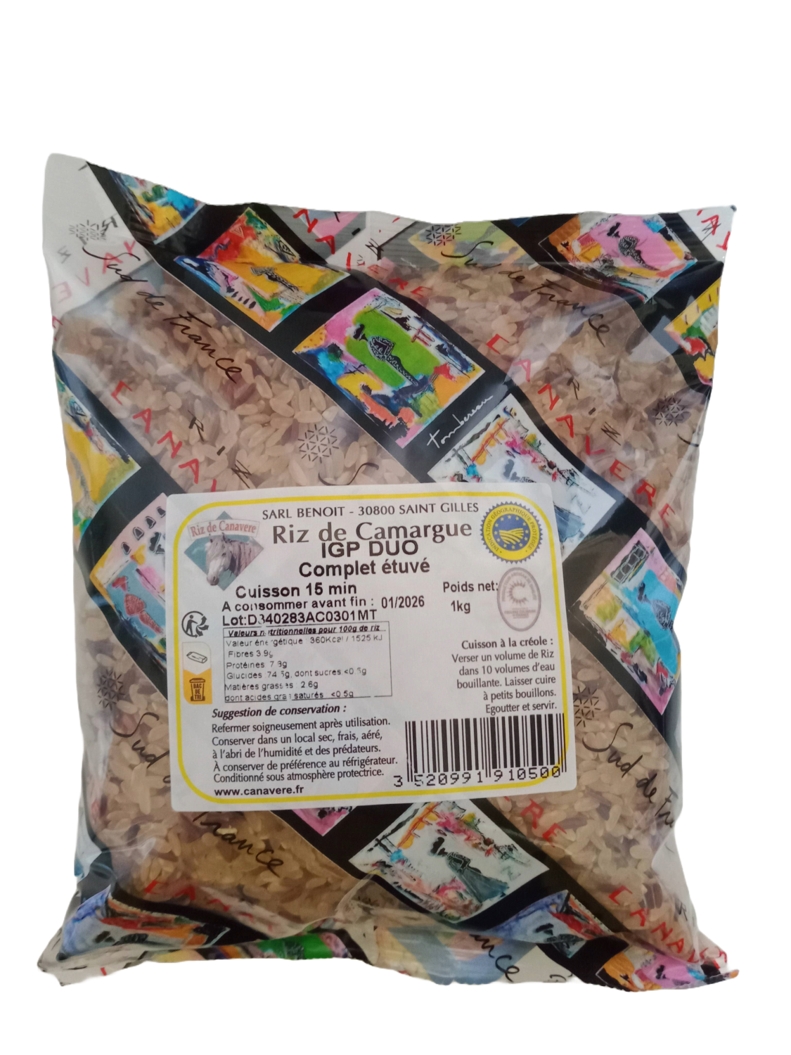 SAC 1 KG MT RIZ DE CAMARGUE IGP DUO CUISSON 15 MIN
