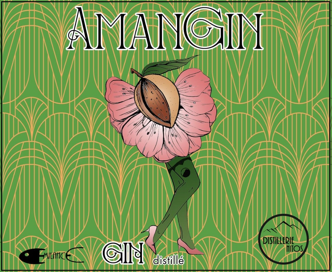 AMANGIN  GIN AUX AMANDES BIO DU ROUSSILLON