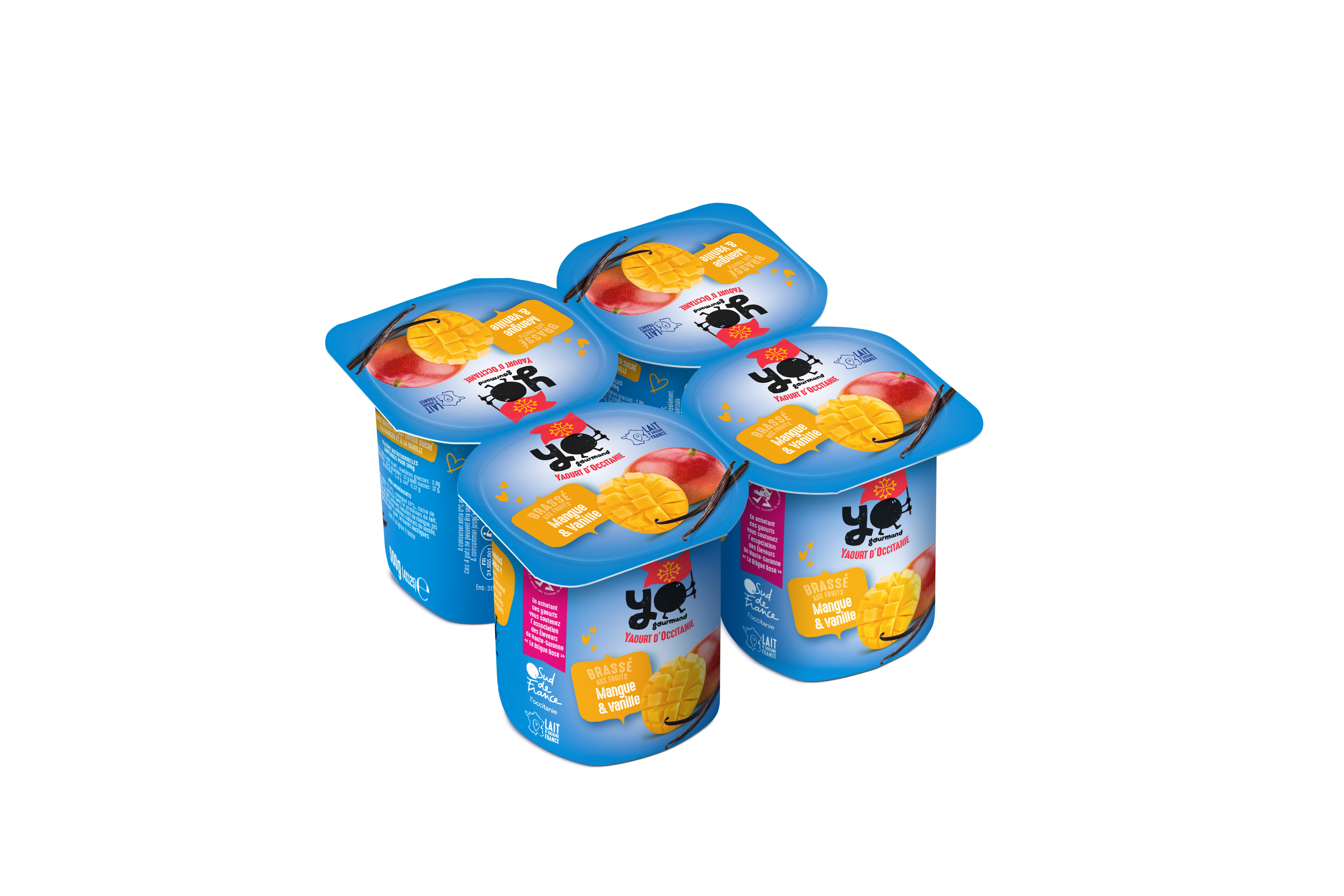 Yaourt YOGOURMAND Brassé Mangue Vanille 4X125g