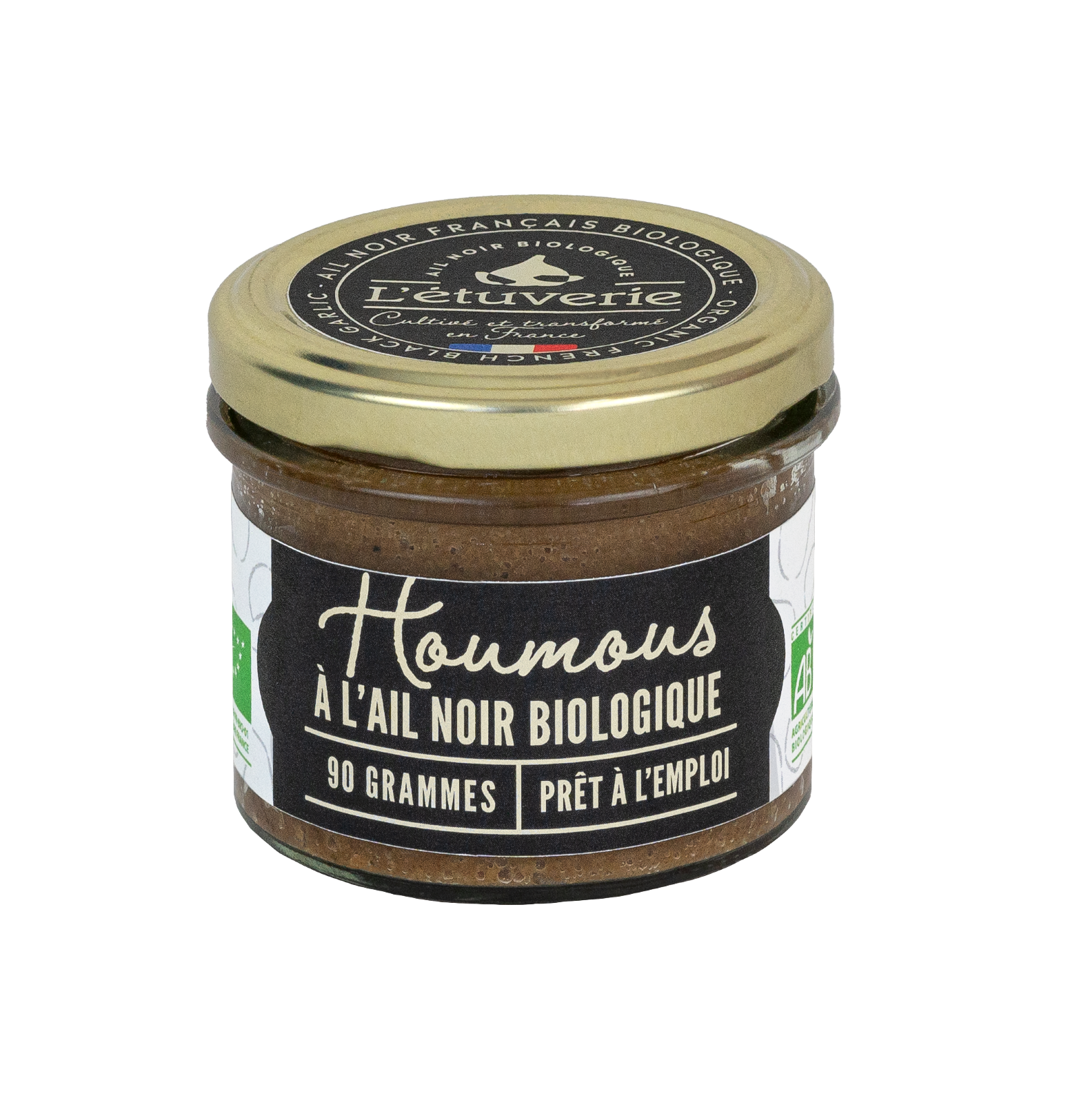 Houmous à l'ail noir bio