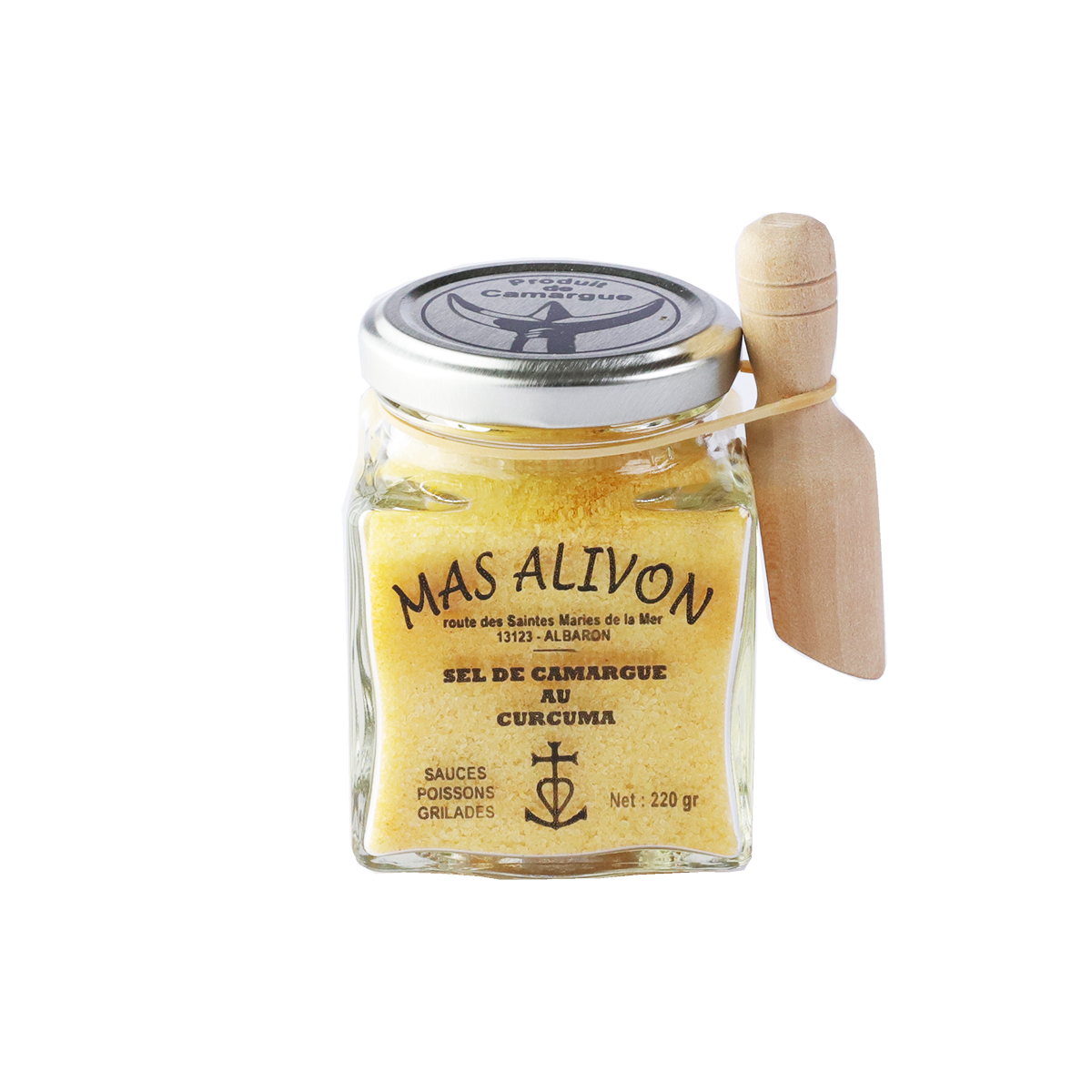 POT SEL DE CAMARGUE CURCUMA AVEC CUILLERE