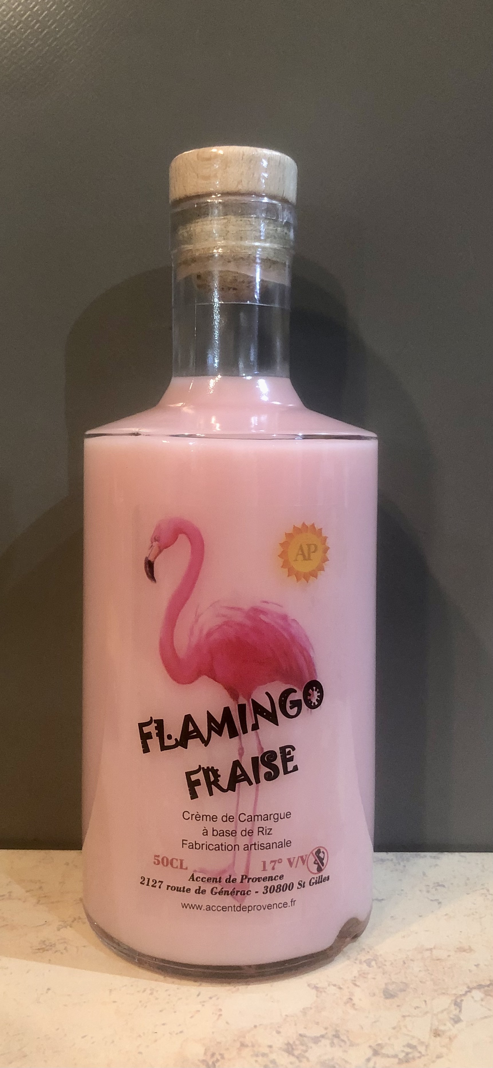FLAMINGO LIQUEUR CREME DE CAMARGUE FRAISE
