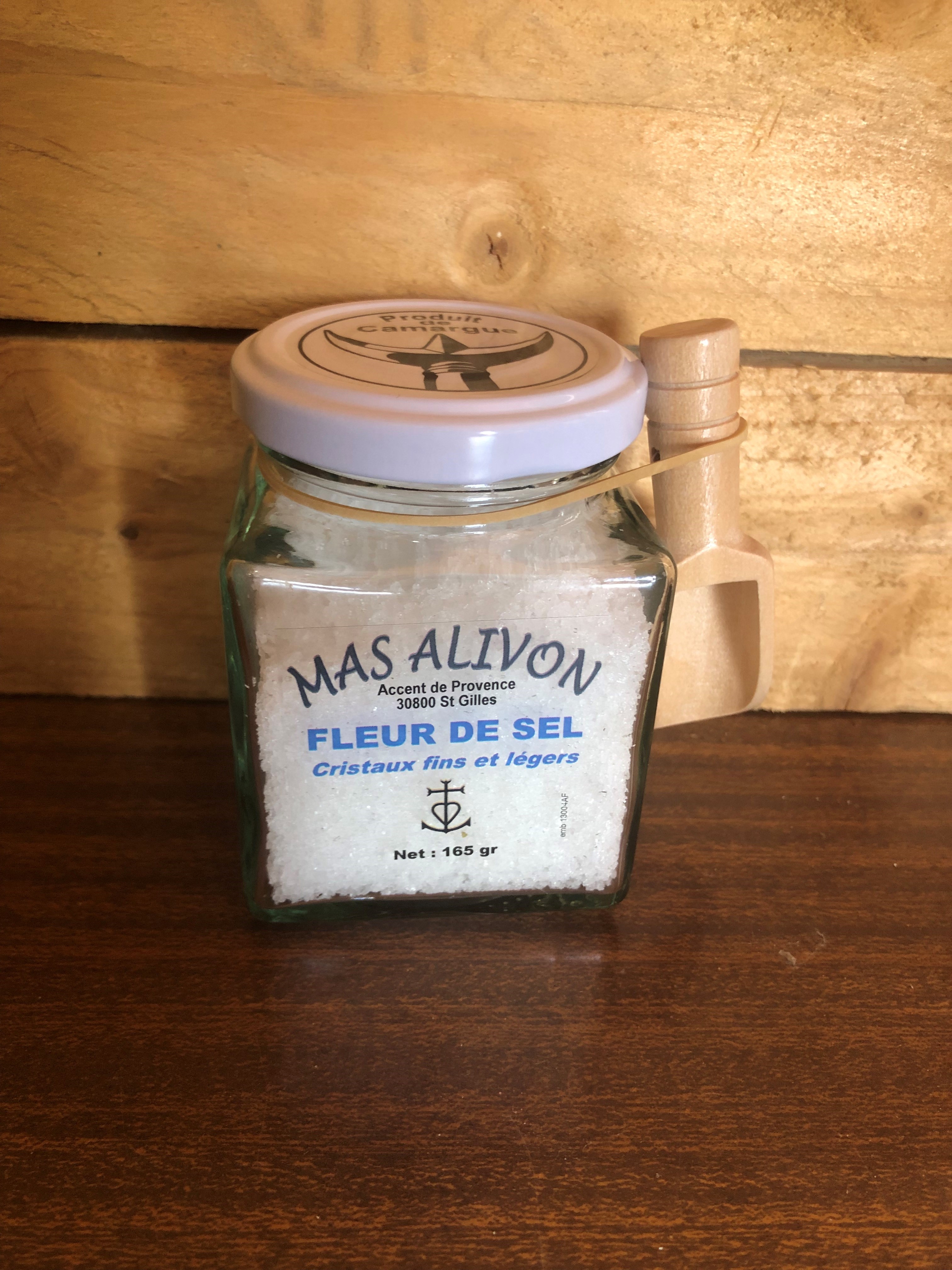POT DE FLEUR DE SEL AVEC PETITE CUILLERE BOIS