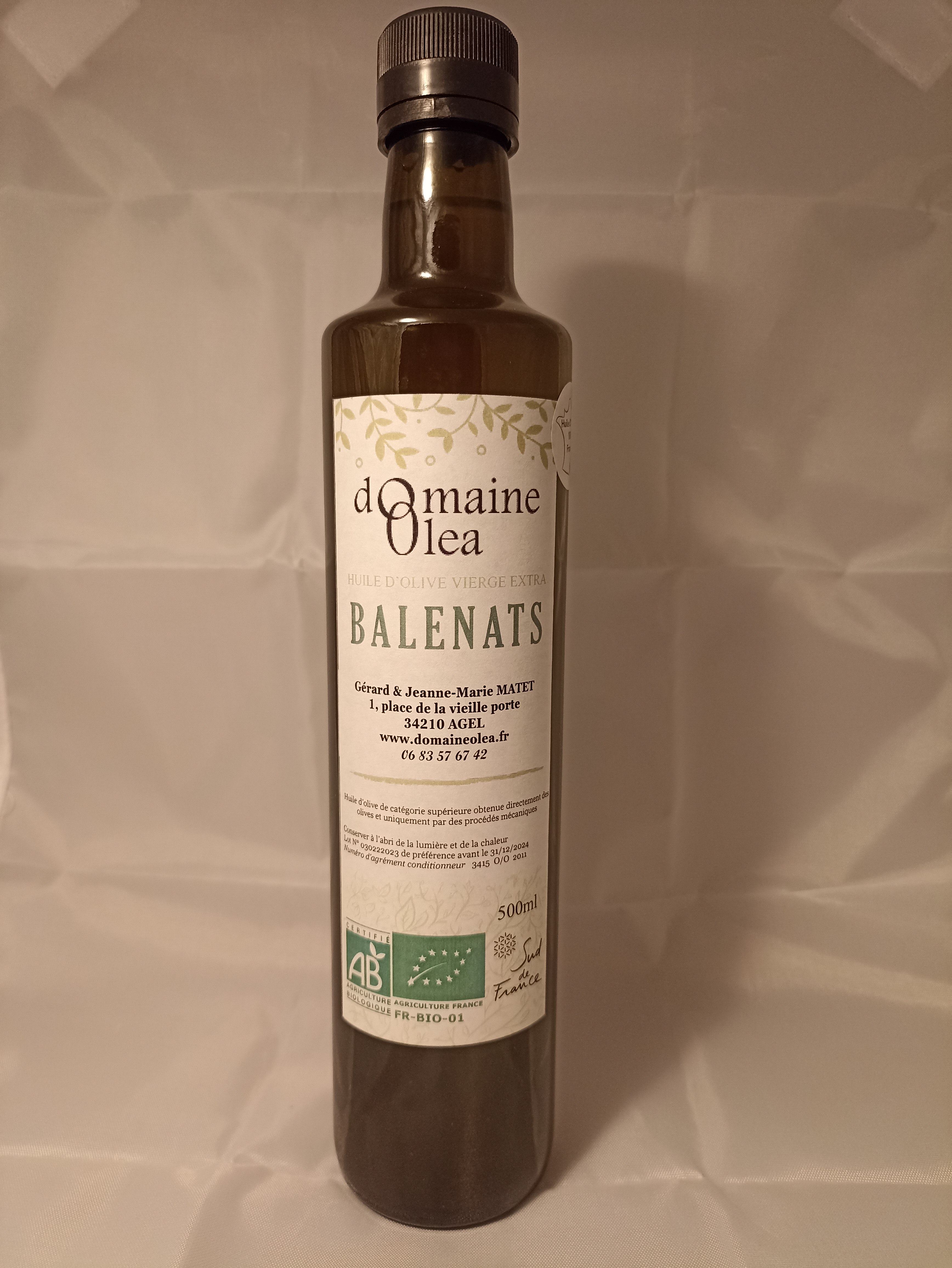 Huile d'olive cuvée Balenats