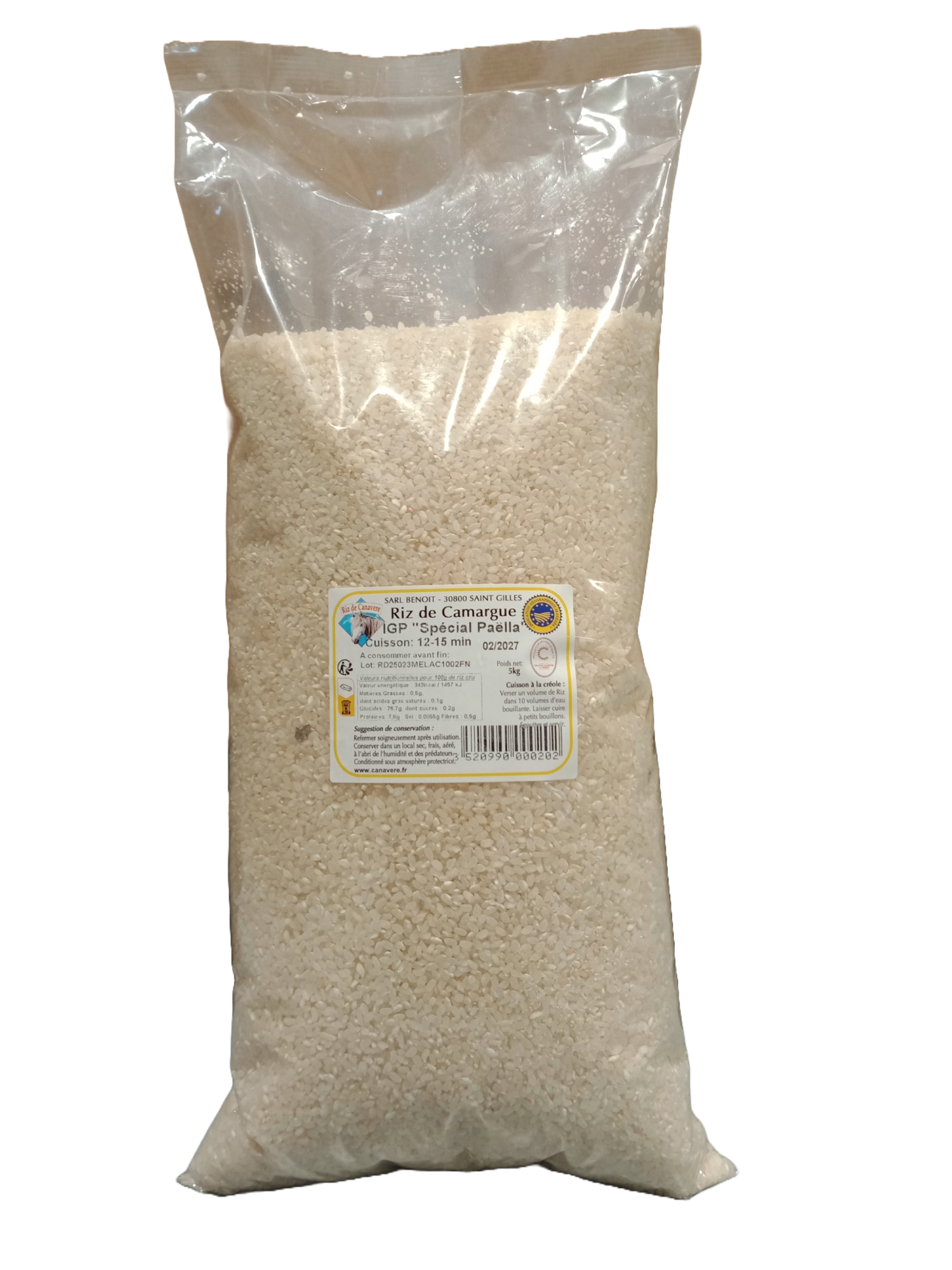 SAC 5 KG RIZ DE CAMARGUE IGP ROND SPECIAL PAELLA
