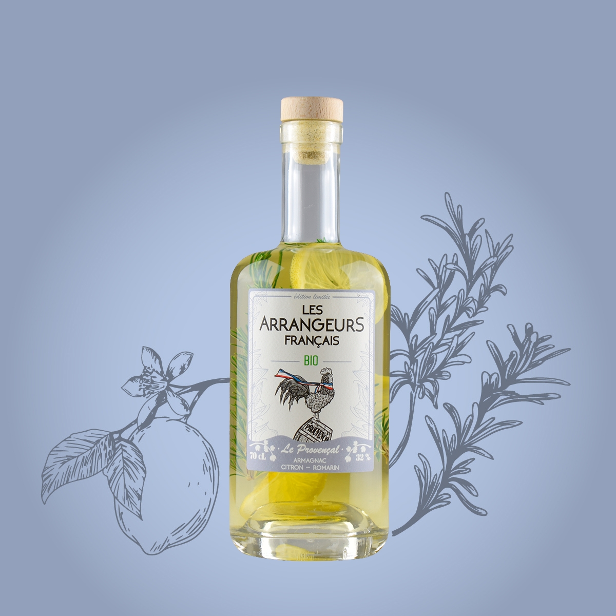 Armagnac Arrangé Bio : Citron – Romarin