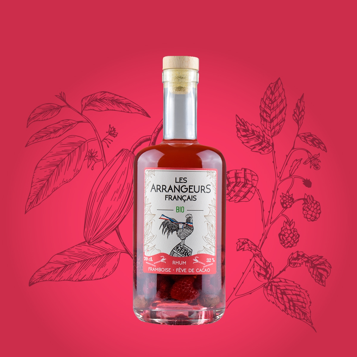 Rhum Arrangé Bio : Framboise - Fève de cacao