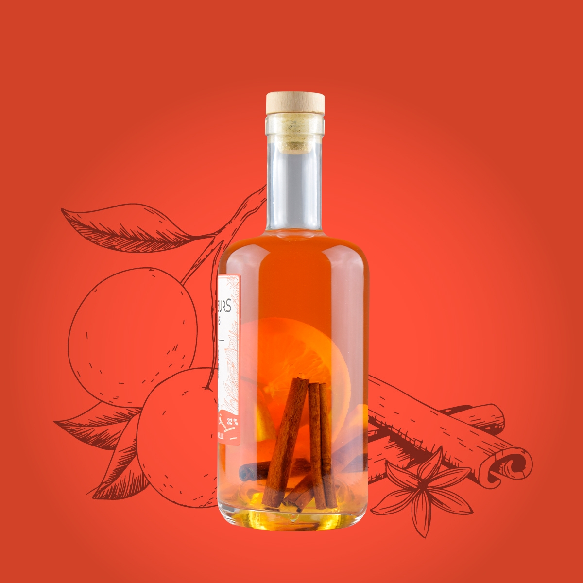 Rhum Arrangé Bio : Orange - Cannelle