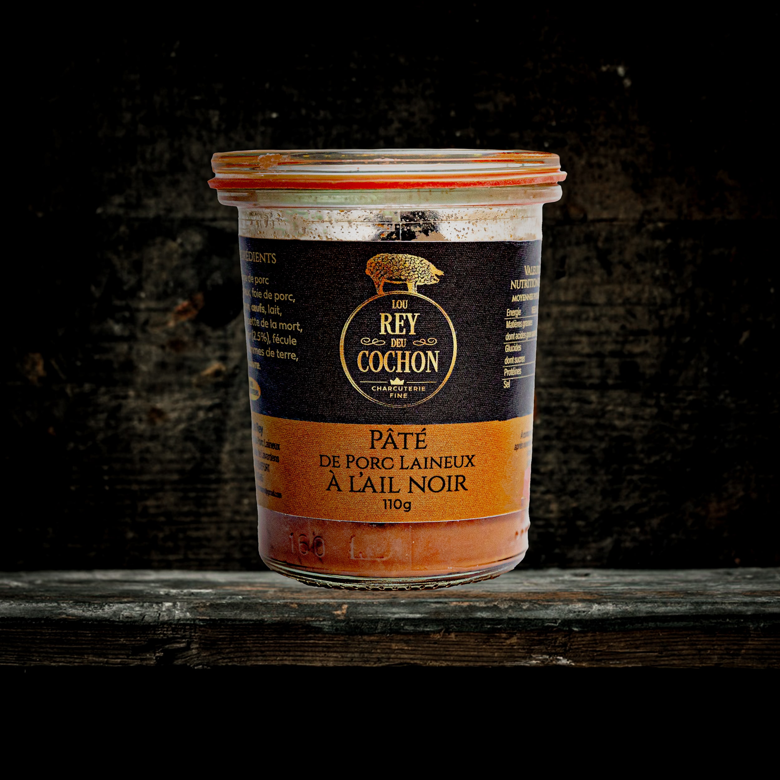 Pâté de mangalica à l'ail noir