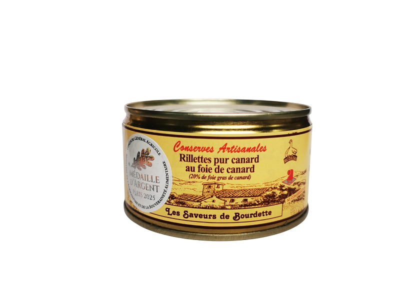 Rillettes pur canard au foie gras de canard